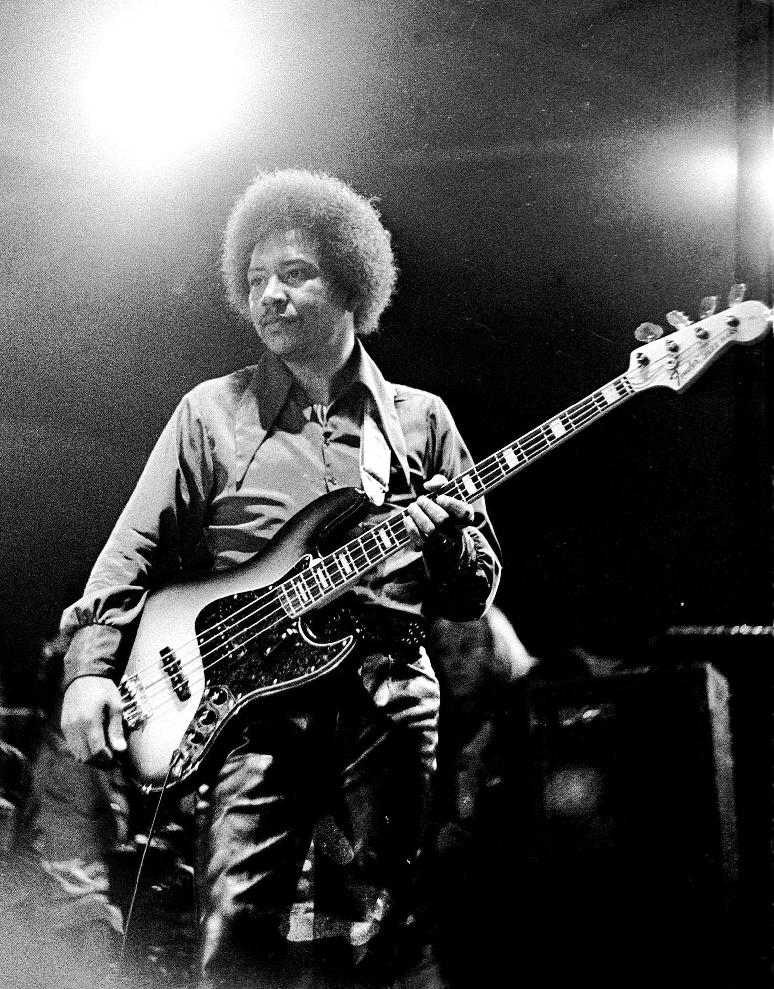 Billy Cox and the Jimi Hendrix Experience perform at the Isle of Wight Festival, August 1970. Photo by Chris Walter/WireImage.